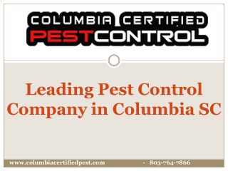 Leading Pest Control Company in Columbia SC