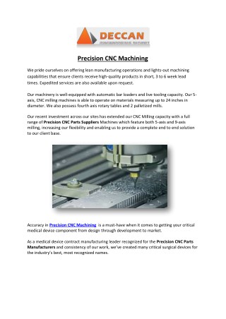 Precision CNC Machining