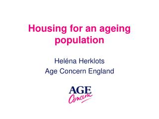 Housing for an ageing population