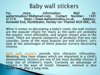 Baby wall stickers