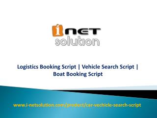 Logistics Booking Script | Vehicle Search Script