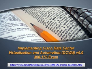 Prepare Free Cisco 300-170 Final Exam With Dumps4download.co.in