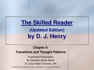 The Skilled Reader (Updated Edition) by D. J. Henry