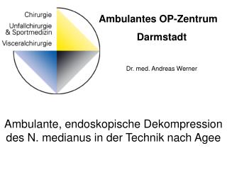 Ambulante, endoskopische Dekompression des N. medianus in der Technik nach Agee