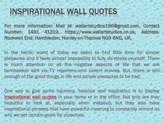 Inspirational wall quotes