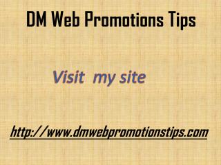 DM Web Promotion Tips