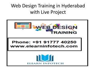 Web Design Training in Hyderabad with Live Project