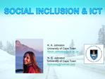 SOCIAL INCLUSION ICT