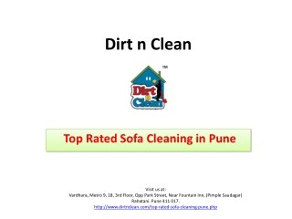 Top Rated Sofa Cleaning in Pune - Dirt n Clean