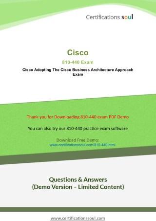 Check If You Are Ready To Pass 810-440 Cisco Exam Or Not?