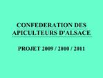CONFEDERATION DES APICULTEURS DALSACE