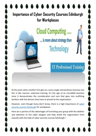 Importance of Cyber Security Courses Edinburgh for Workplaces