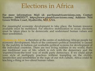 Elections in Africa