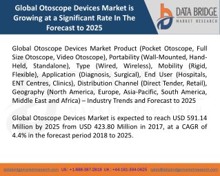 Global Otoscope Devices Market â€“ Industry Trends and Forecast to 2025