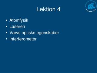 Lektion 4