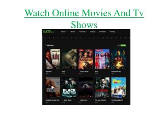 Watch Online Movies And Tv Shows