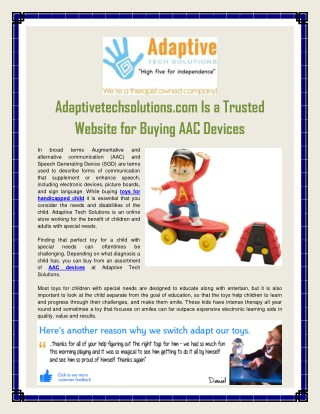 Adaptive Equipment For Disabilities