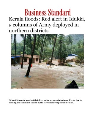In pics: Kerala battered by heavy rains, death toll reaches 26