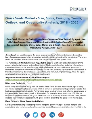 Grass Seeds Market Analysis by Current Status and Futuristic Growth Till 2025