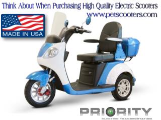 Think About When Purchasing High Quality Electric Scooters