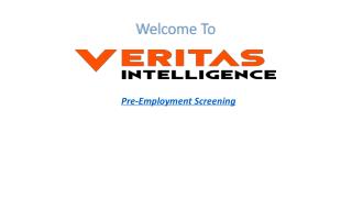 Pre-Employment Screening - Veritas-Intelligence
