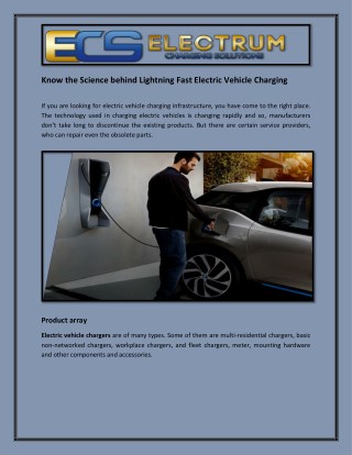 Know the Science behind Lightning Fast Electric Vehicle Charging