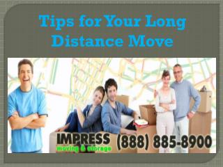 Tips for Your Long Distance Move