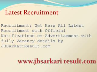 Latest Recruitment