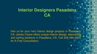 Interior Designers Pasadena CA