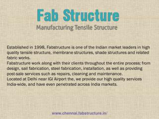 Tensile Structure In Chennai - Tensile Fabric Structure