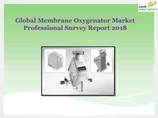 Global Membrane Oxygenator Market Professional Survey Report 2018