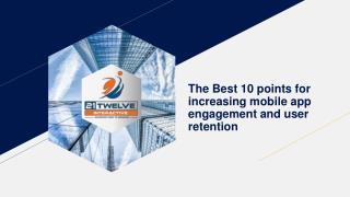 The Best 10 points for increasing mobile app engagement and user retention