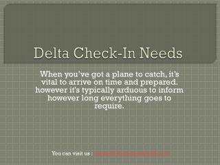 Delta airline check in requirement
