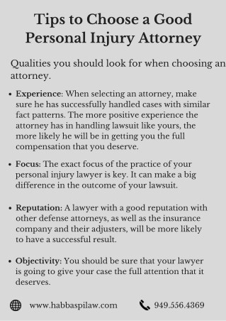 Tips to Choose Good Personal Injury Attorney