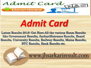 admit card