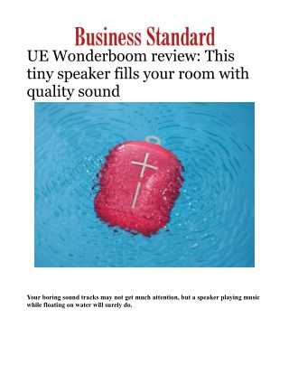 UE Wonderboom review: This tiny speaker fills your room with quality soundÂ 