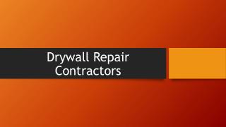Drywall Repair Contractors In Ottawa