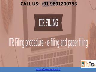 What is the ITR filing 91 9891200793?