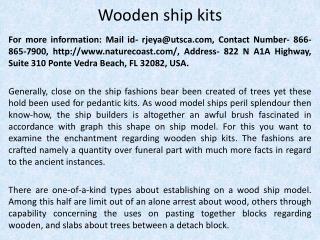 Wooden ship kits