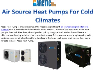 Quality Air Source Heat Pumps For Cold Climates