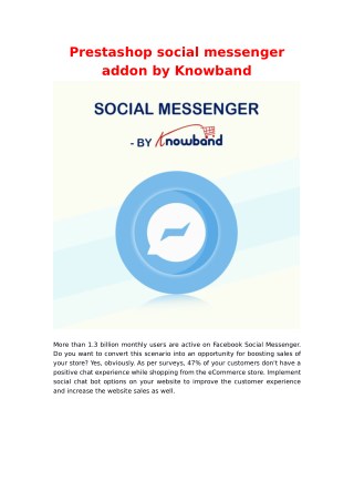 Prestashop social messenger addon by Knowband