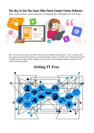 The Sky Is Not The Limit With Cloud Contact Centre Software