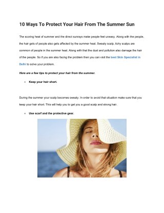 10 Ways To Protect Your Hair From The Summer Sun