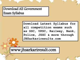Download All Government Exam Syllabus