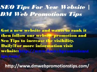 Seo Tips for New Website