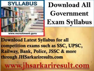 Download All Government Exam Syllabus