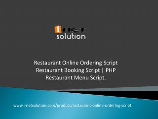 Restaurant Online Ordering Script | Restaurant Booking Script