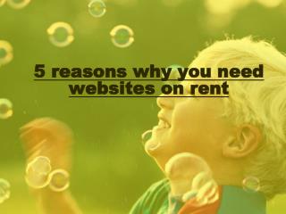 Main reasons that why we need websites on rent