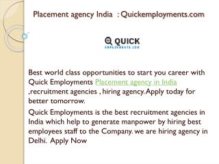 Placement Agency in India