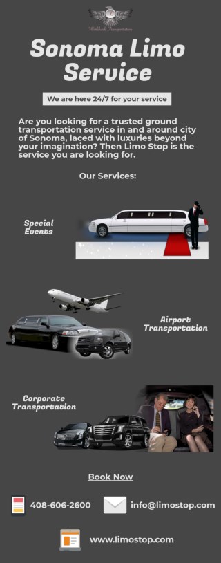 Sonoma Limo Service by Limo Stop